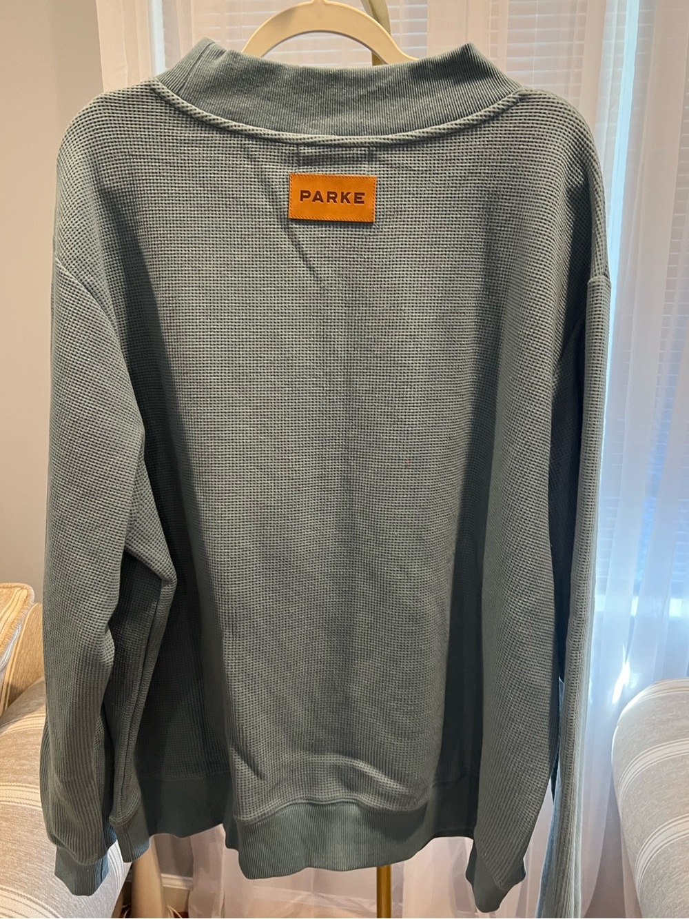 NWT PARKE WAFFLE MOCKNECK PULLOVER